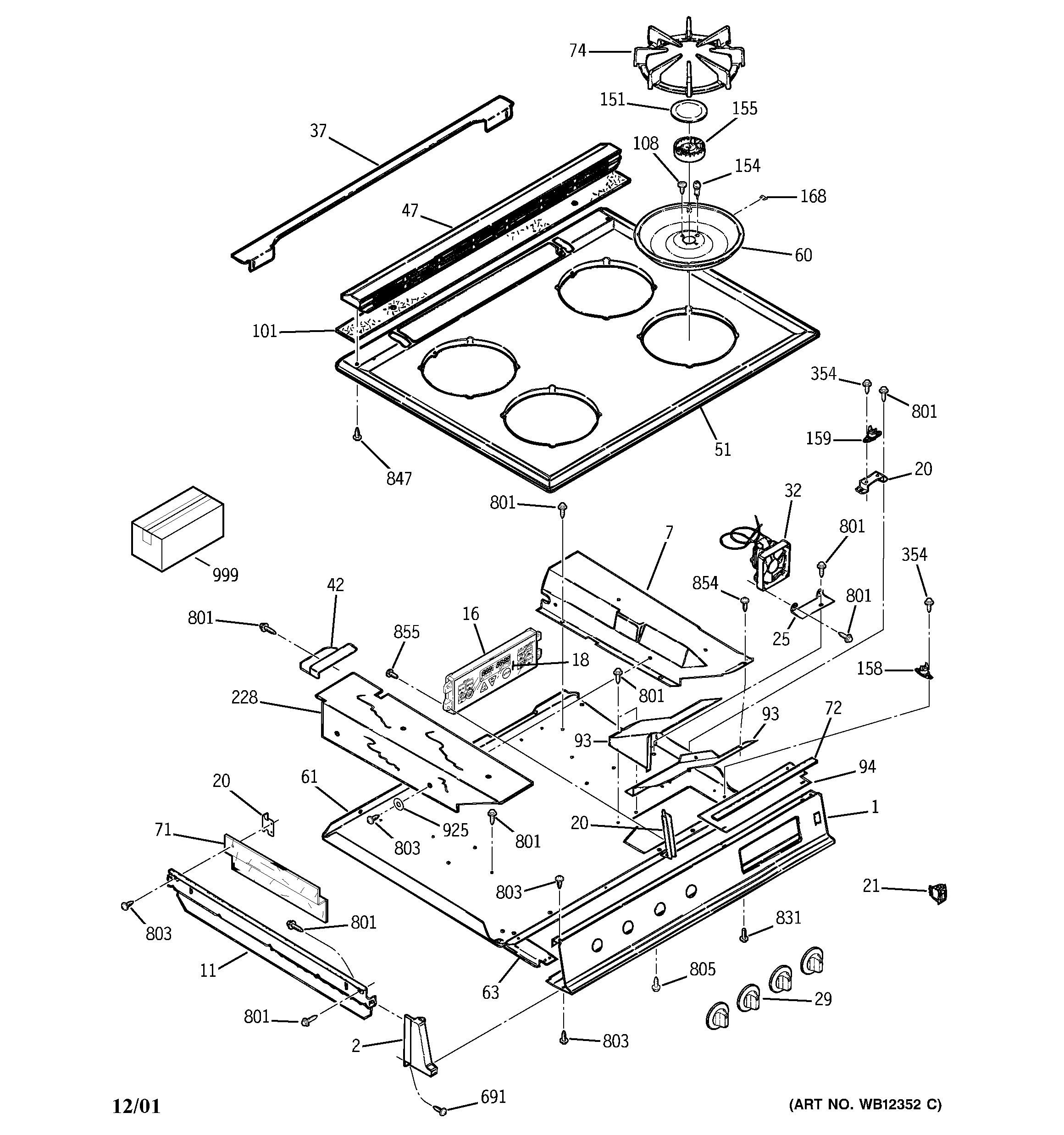 CONTROL PANEL & COOKTOP