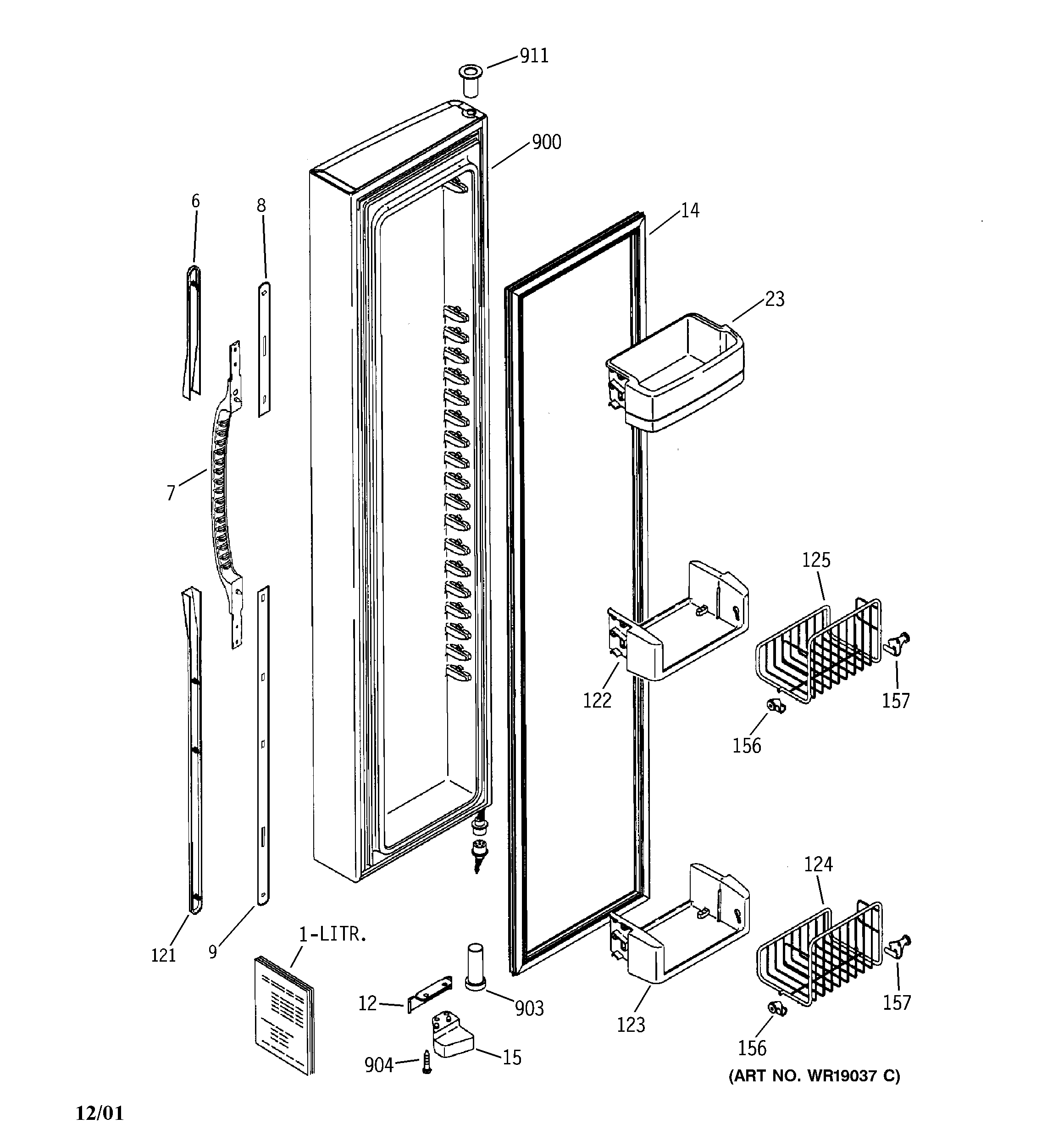 Freezer door