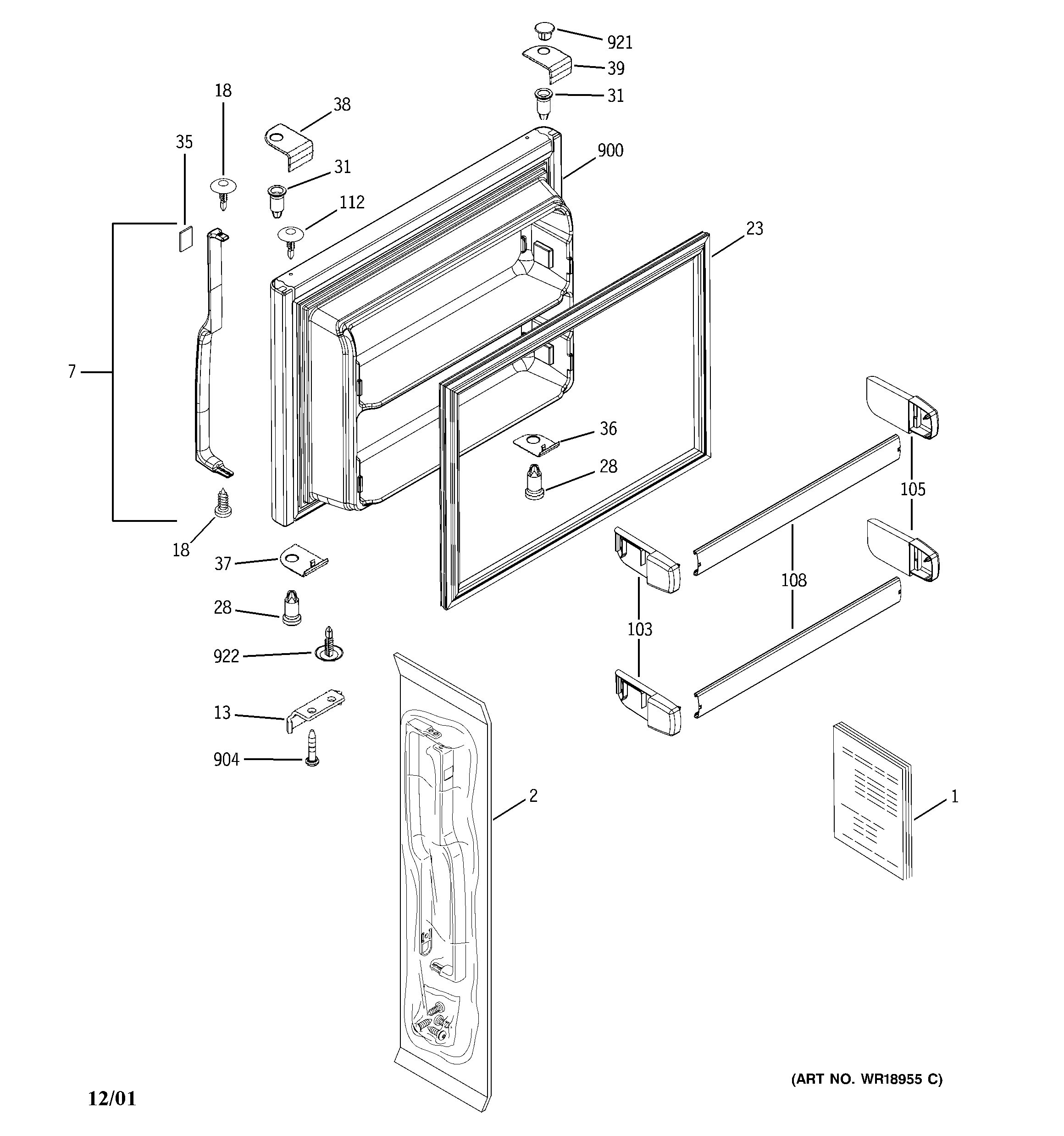 Freezer door