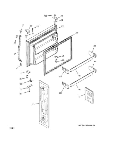 Freezer door