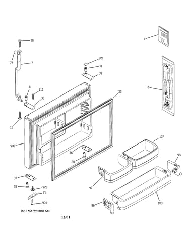 Freezer door