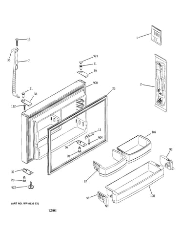 Freezer door