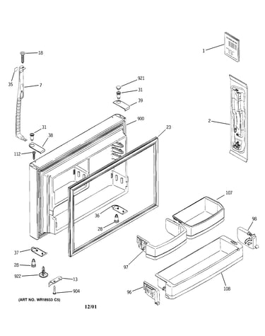 Freezer door