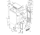 GE ZDI15CEBB cabinet liner & door parts diagram