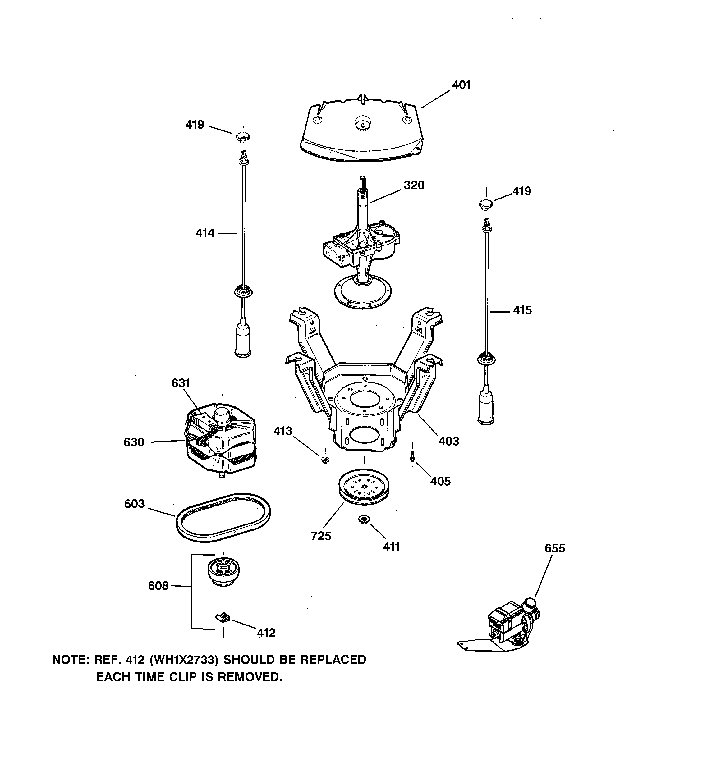 Suspension, pump & drive components
