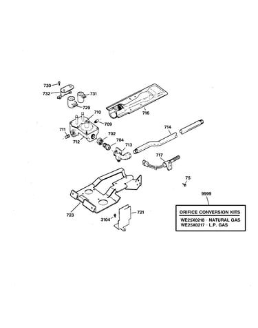 Gas valve & burner assembly