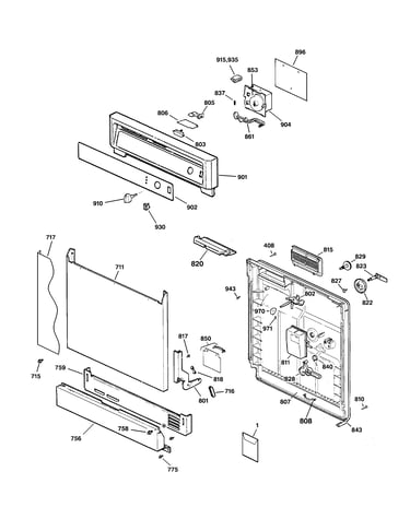 Escutcheon & door assembly