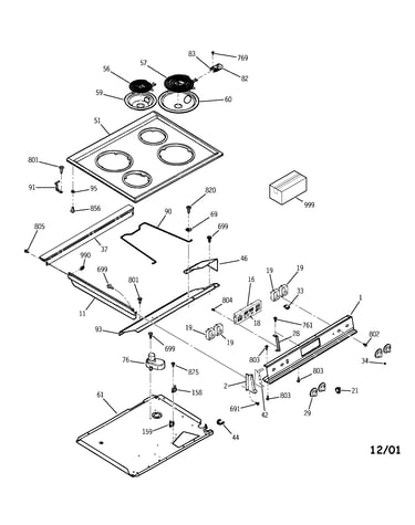 Control panel & cooktop