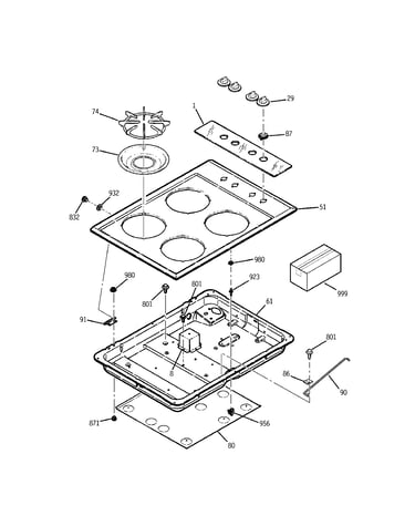 Control panel & cooktop