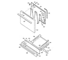 Hotpoint RGB524PPA3WH door & drawer parts diagram