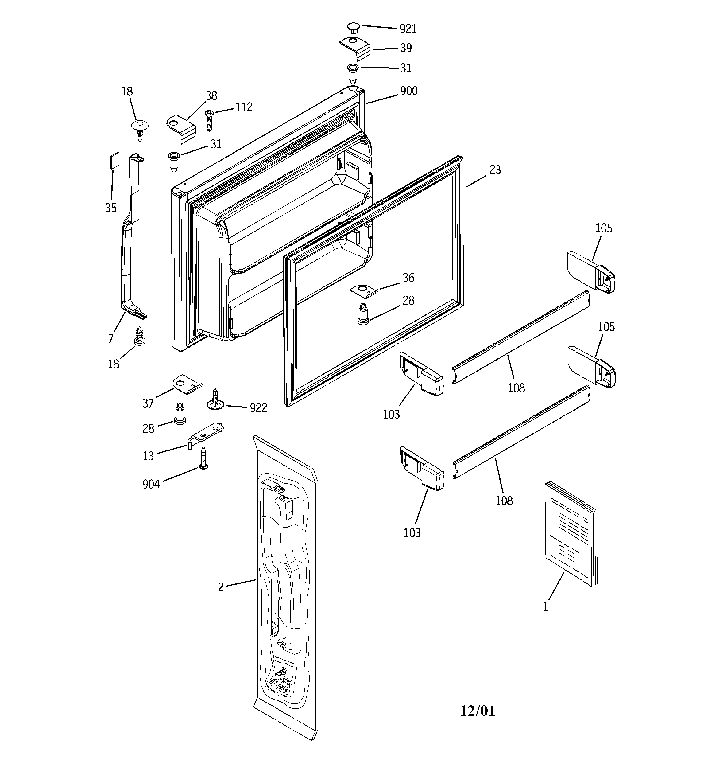 Freezer door