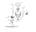 Hotpoint VBSR3100B2WW suspension, pump & drive components diagram