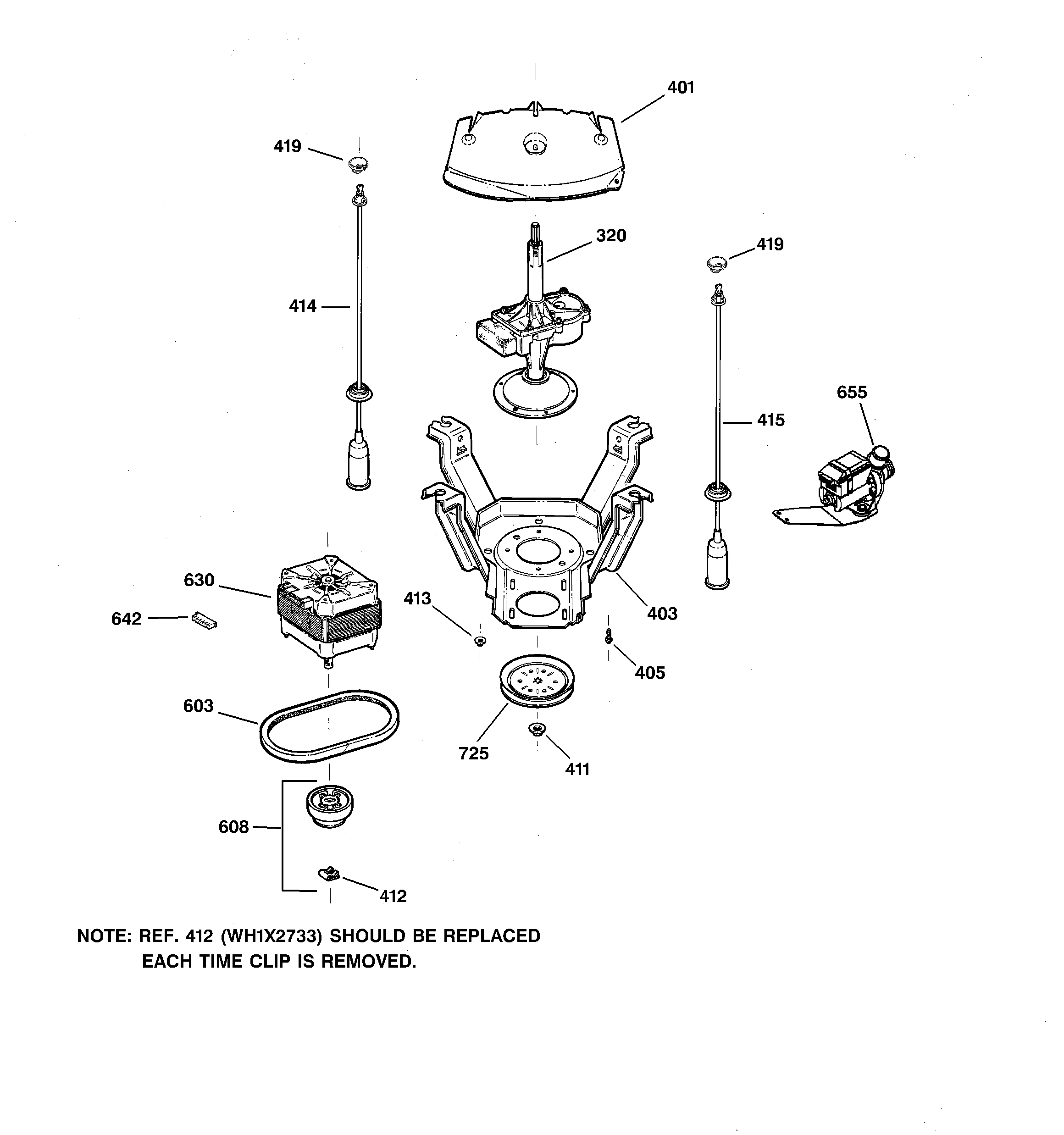 Suspension, pump & drive components