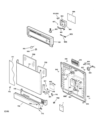 Escutcheon & door assembly