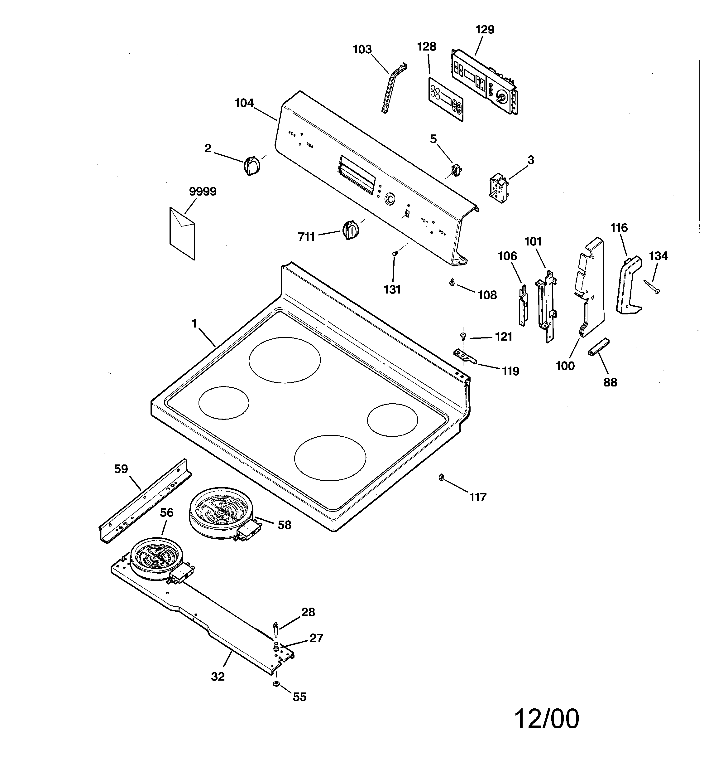 Controls & cooktop