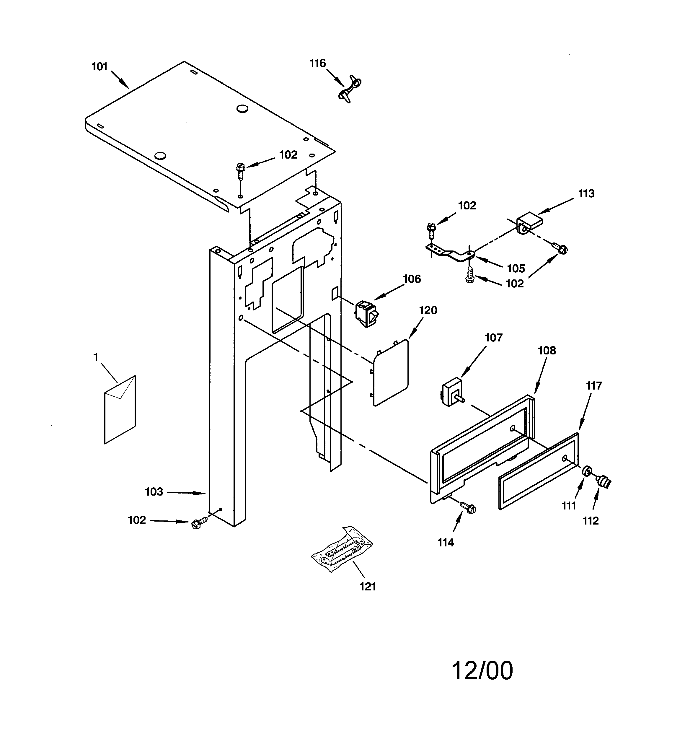 Cabinet & control parts
