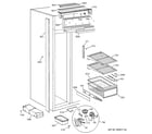 GE ZISB36DCB freezer section diagram