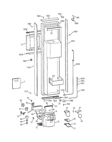 Freezer door