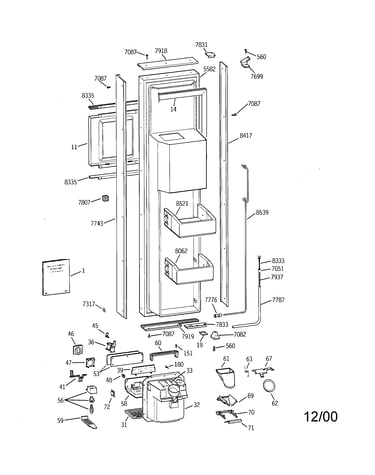 Freezer door