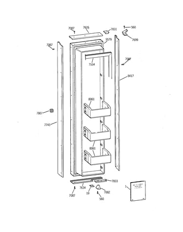 Freezer door