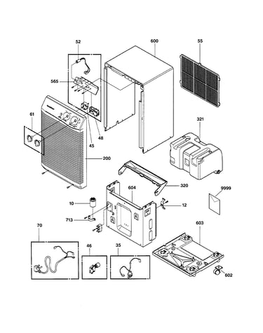 Outer case & control parts