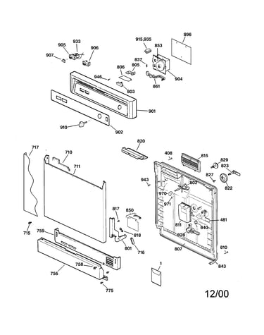 Escutcheon & door assembly