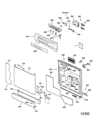 Escutcheon & door assembly