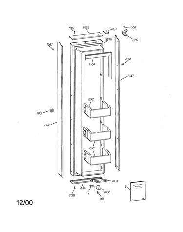 Freezer door