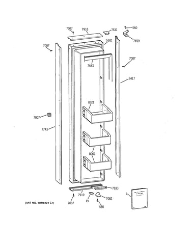 Freezer door