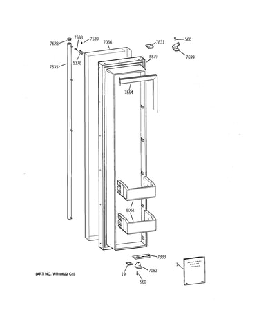 Freezer door