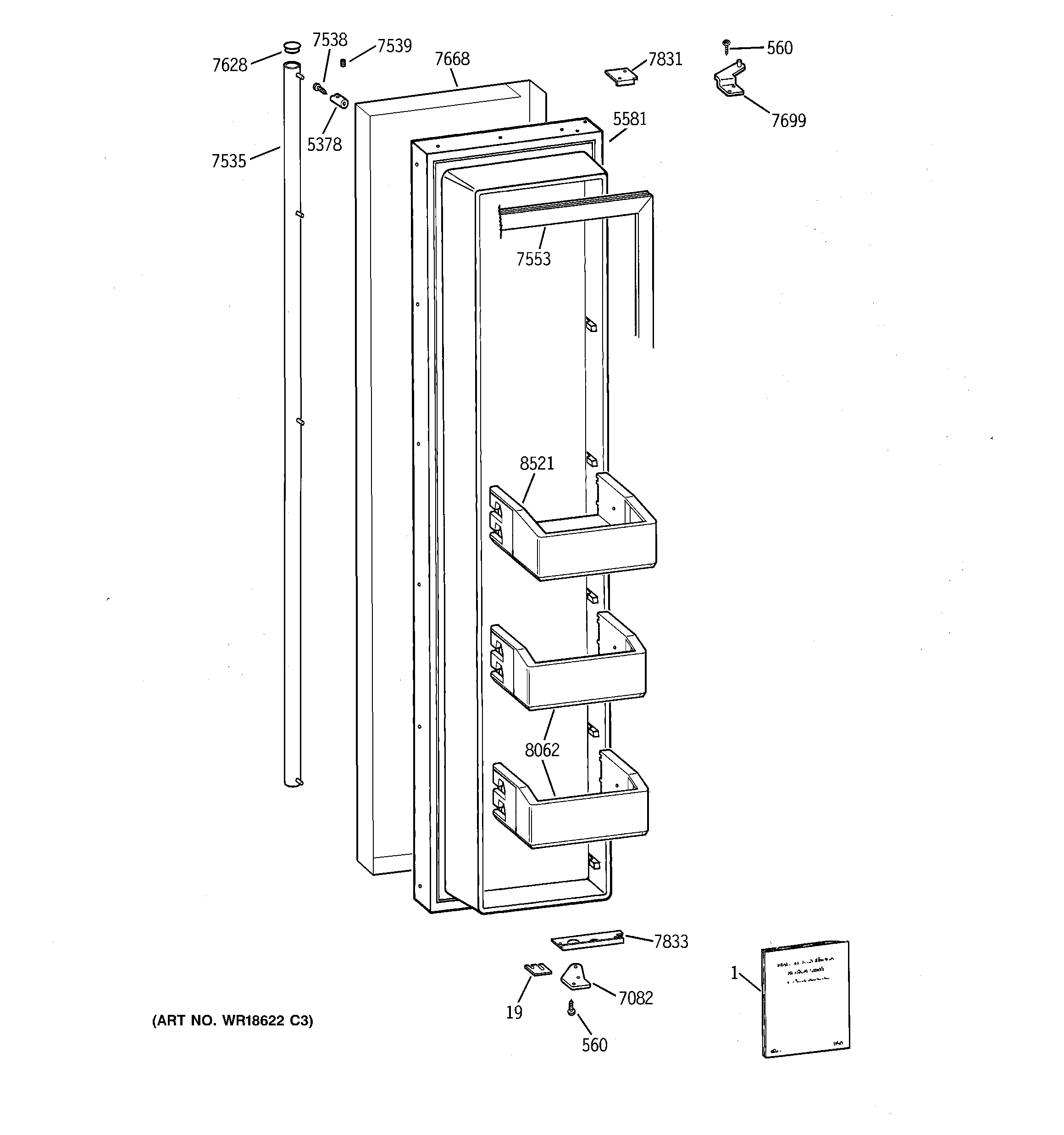 Freezer door