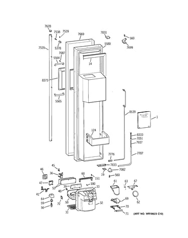 Freezer door