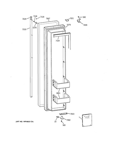 Freezer door