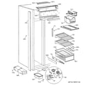 GE ZISS42NCBSS freezer section diagram