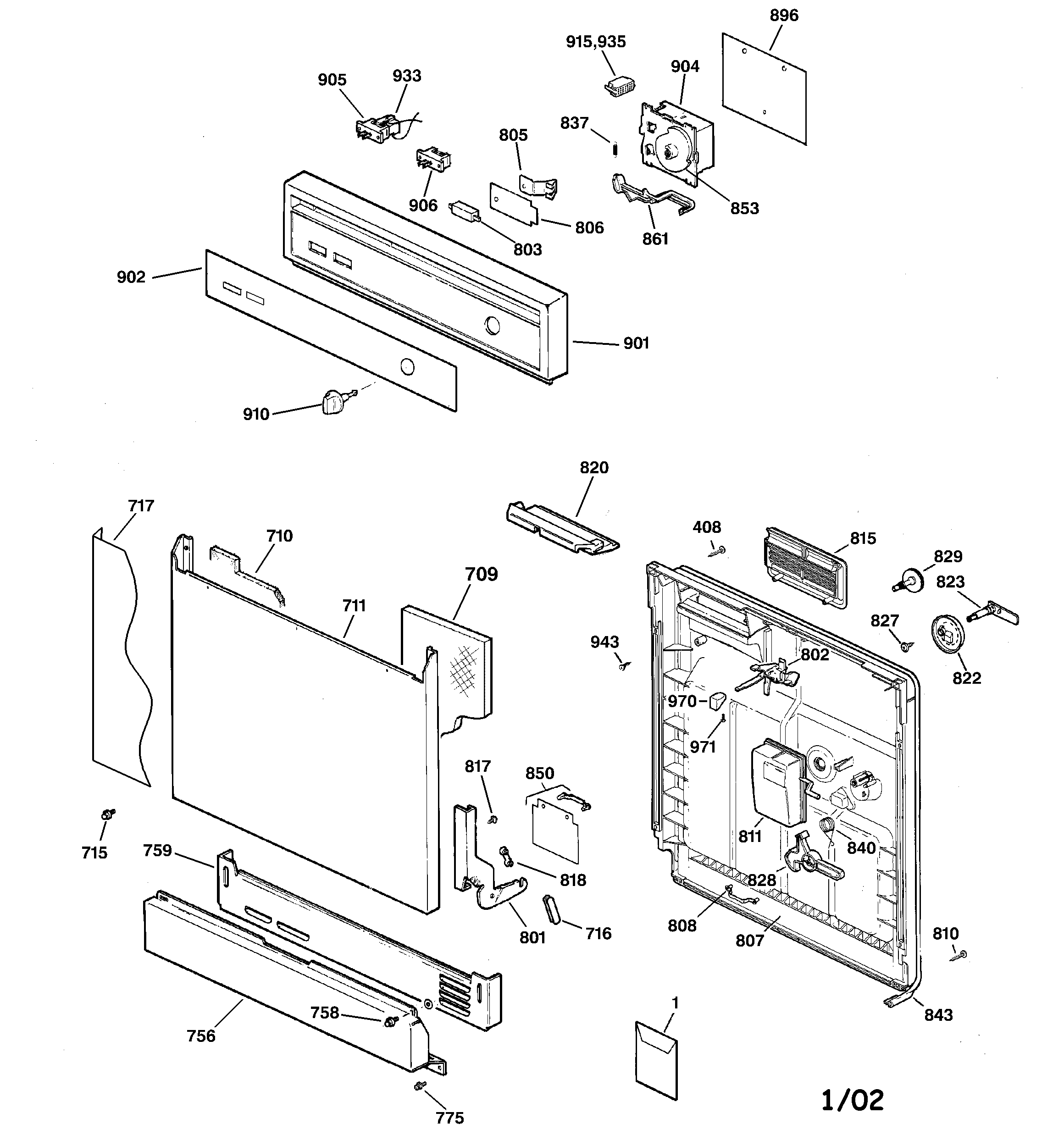 Escutcheon & door assembly