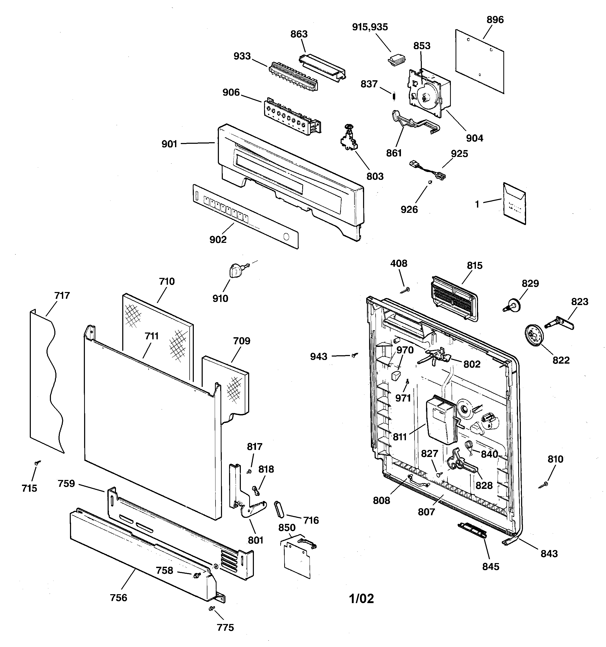 Escutcheon & door assembly