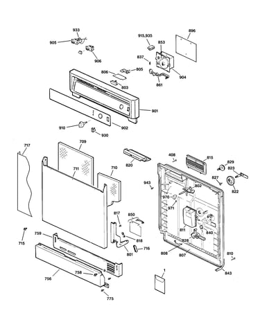 Escutcheon & door assembly