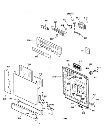 Escutcheon & door assembly