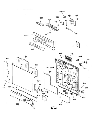 Escutcheon & door assembly
