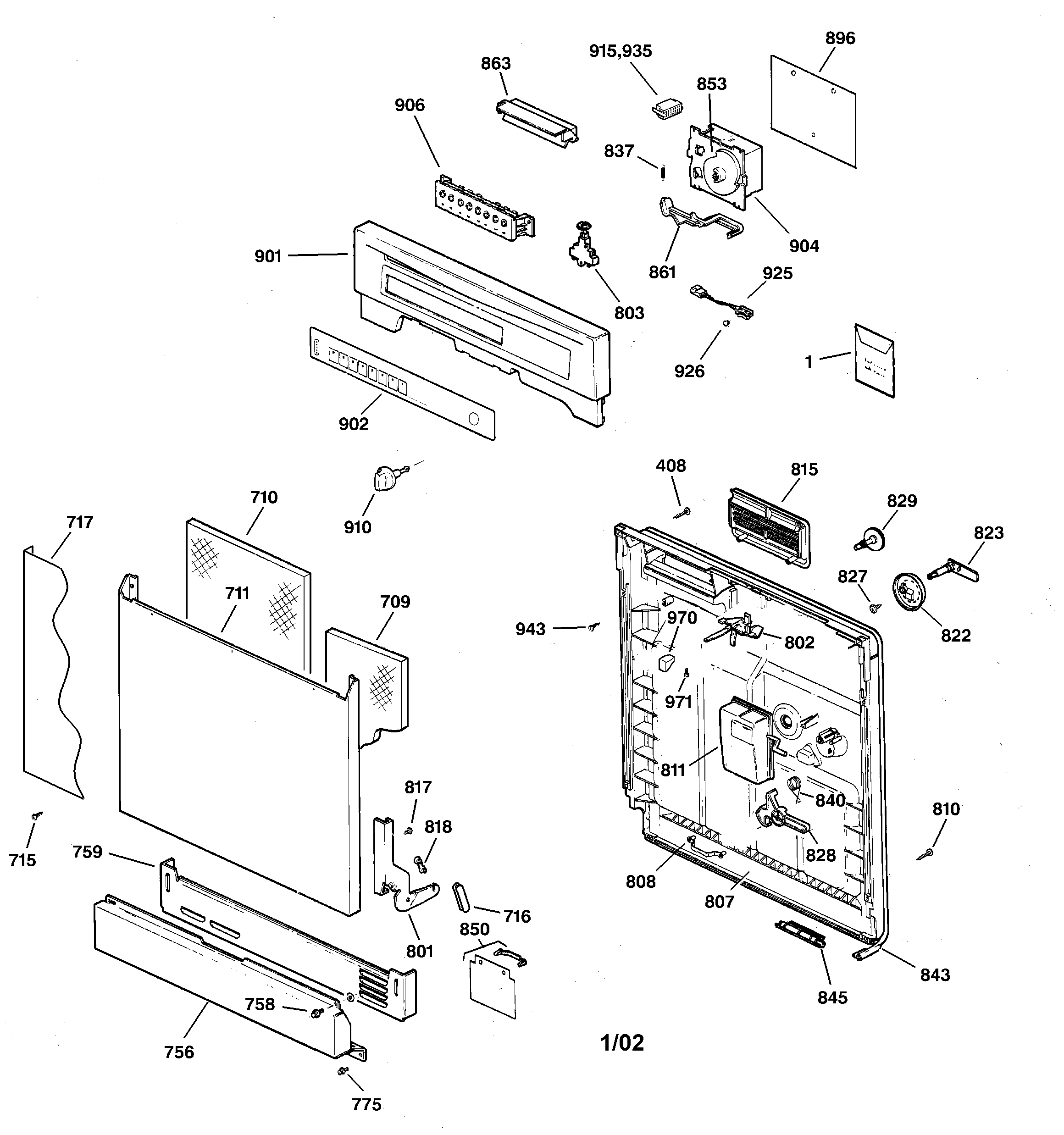 Escutcheon & door assembly