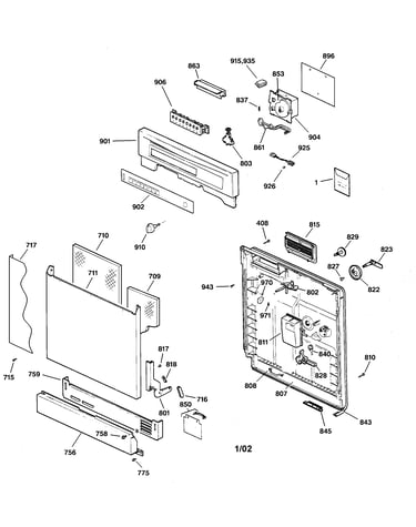Escutcheon & door assembly