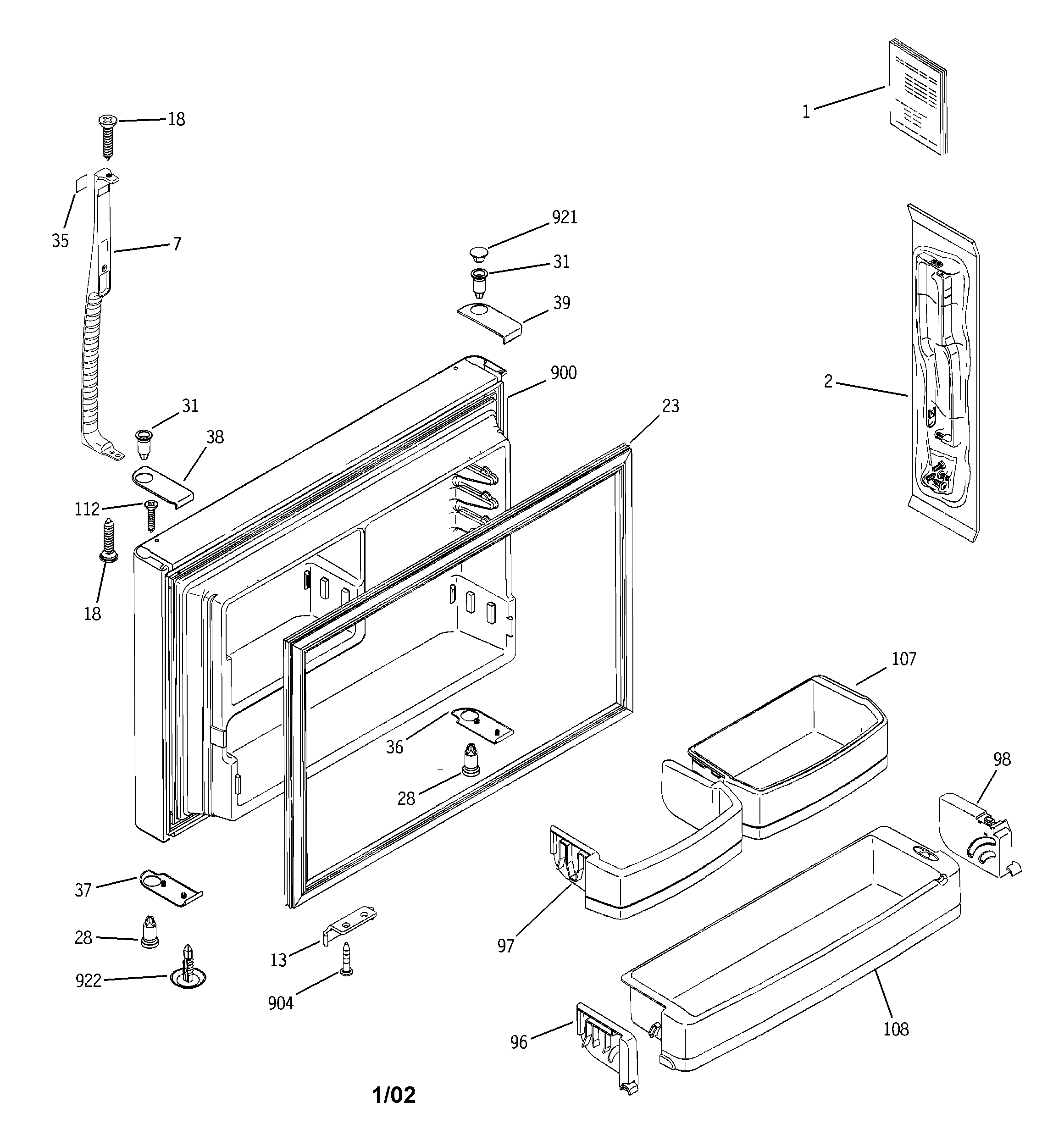 Freezer door