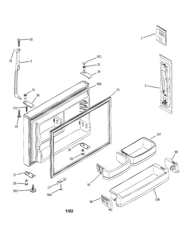Freezer door