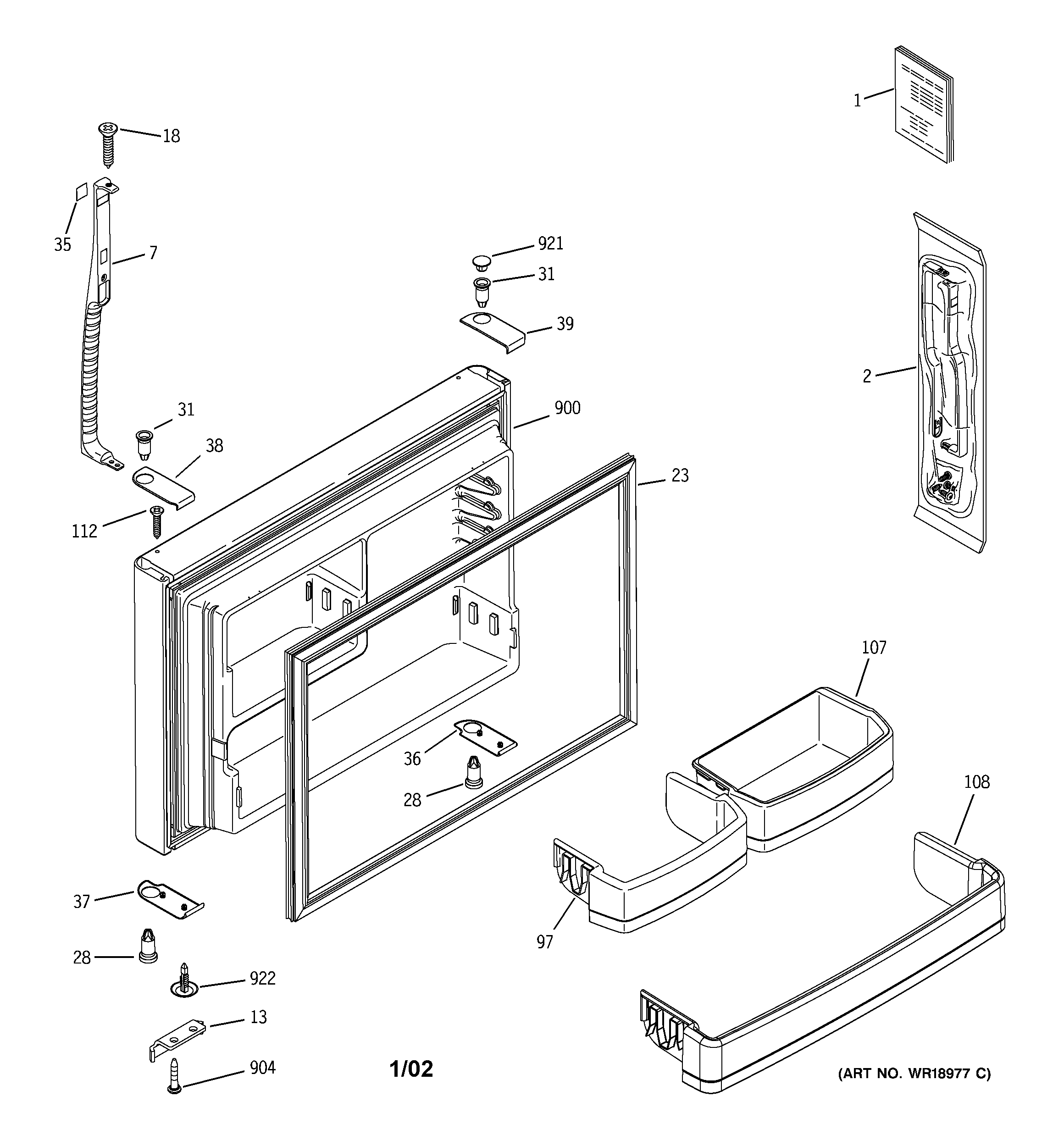 Freezer door
