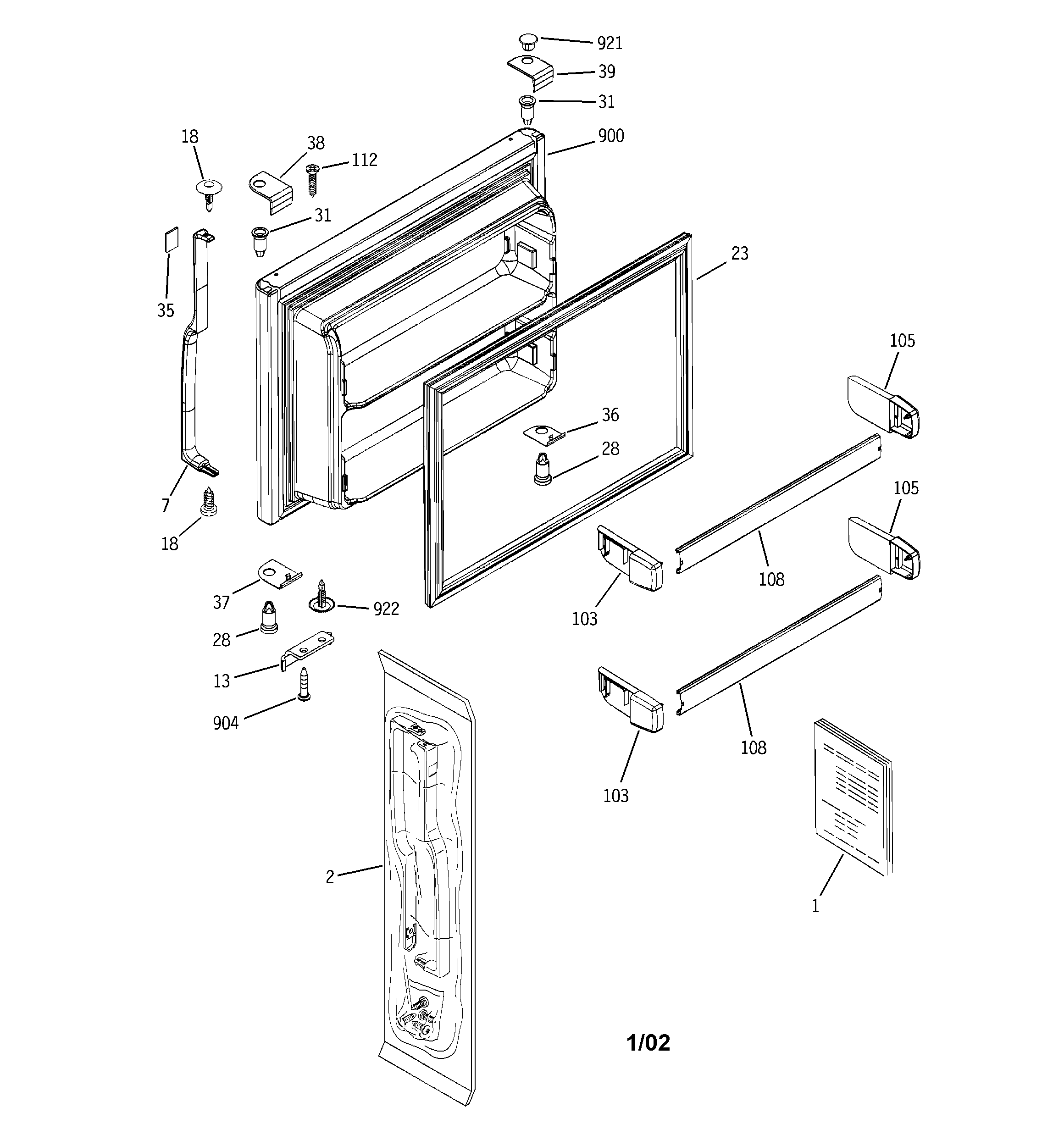 Freezer door