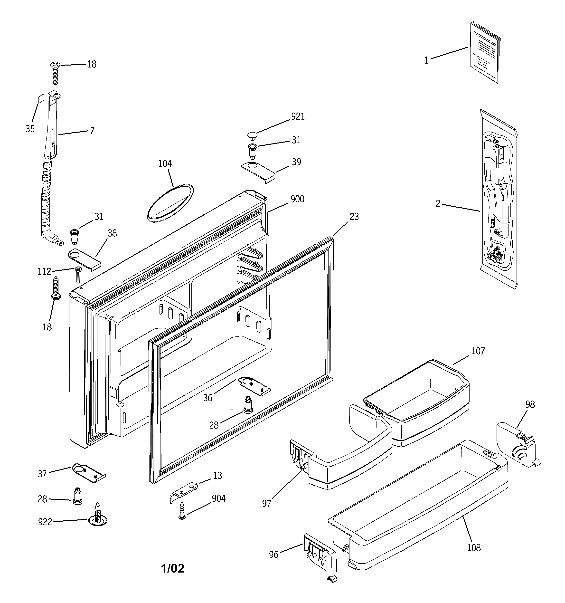 Freezer door