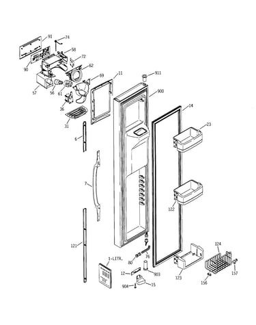 Freezer door