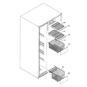 GE Profile PSS25MGMABB freezer shelves diagram