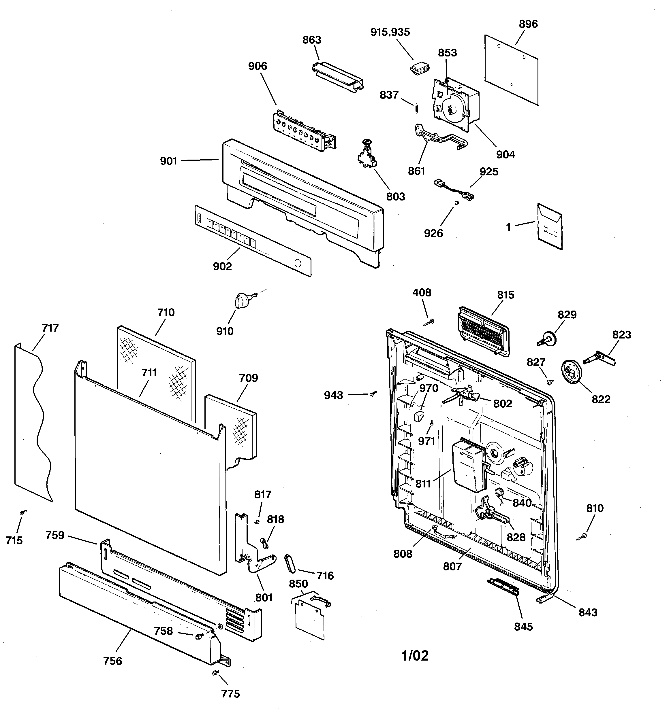 ESCUTCHEON & DOOR ASSEMBLY