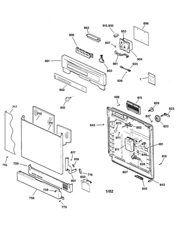 Escutcheon & door assembly